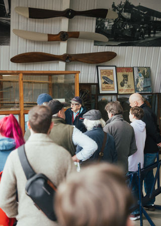 Guided Hangar Tours. Engineering Open Workshop 2025. © The Shuttleworth Trust. Photo Oliver Lloyd. (2)